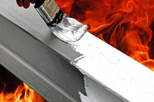Fire barrier system with fire rated doors protecting structural openings during high temperature fire exposure